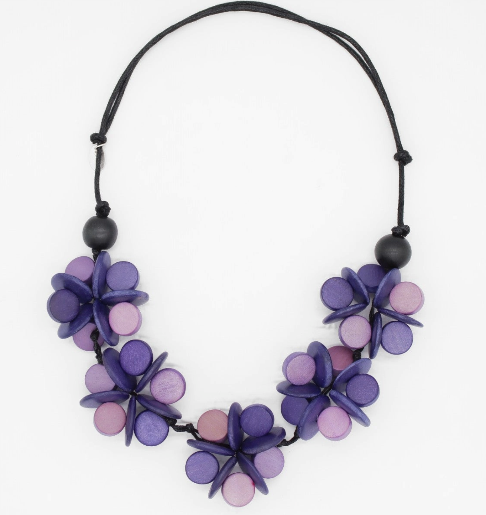 SYLCA Purple Cascading Blooms Necklace