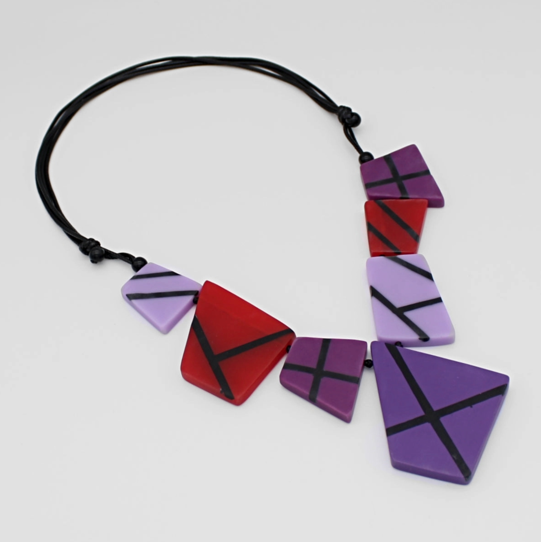 SYLCA Purple and Red Orinda Necklace