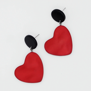 SYLCA Red Frosted Heartstrings Earring