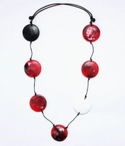 SYLCA Red Marble Tori Necklace