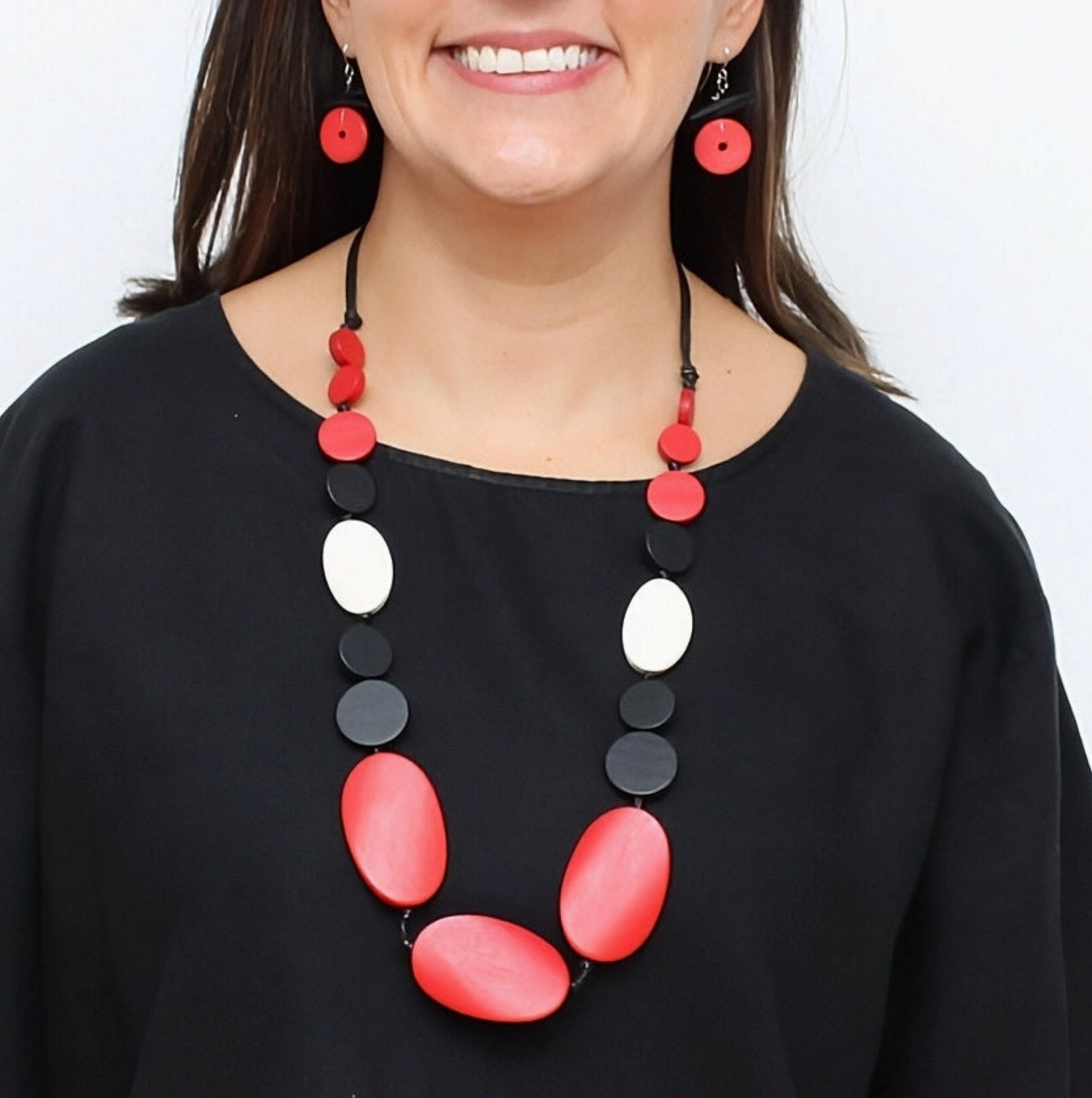 SYLCA Red and Black Sybil Necklace
