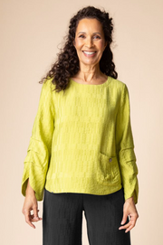 Habitat Soft Rayon Jacquard Pleat Pullover - 30714 - SPROUT