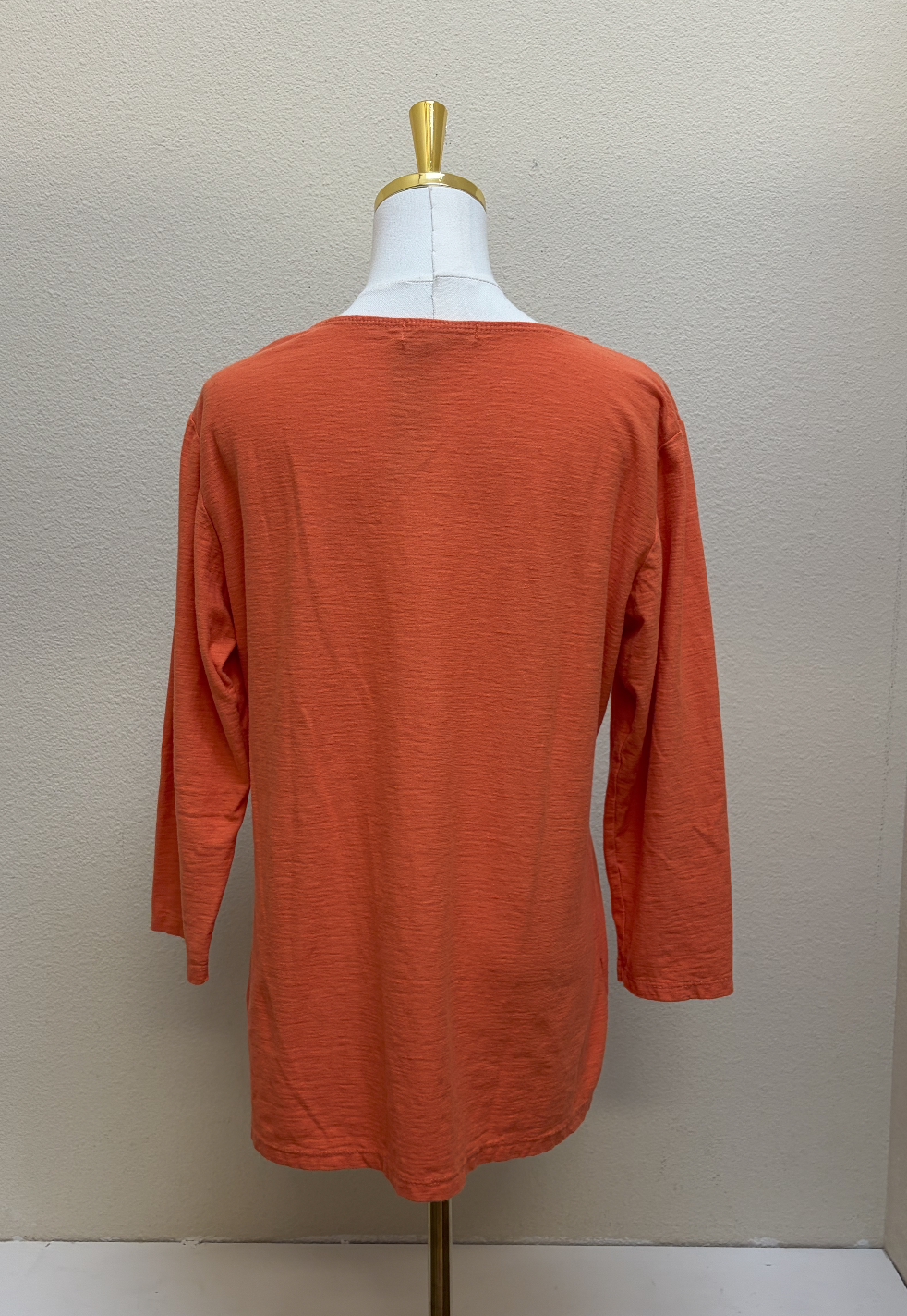 CUT LOOSE Linen Cotton Jersey 3/4 Slv Tuck Front Top - 5017075 - TABASCO