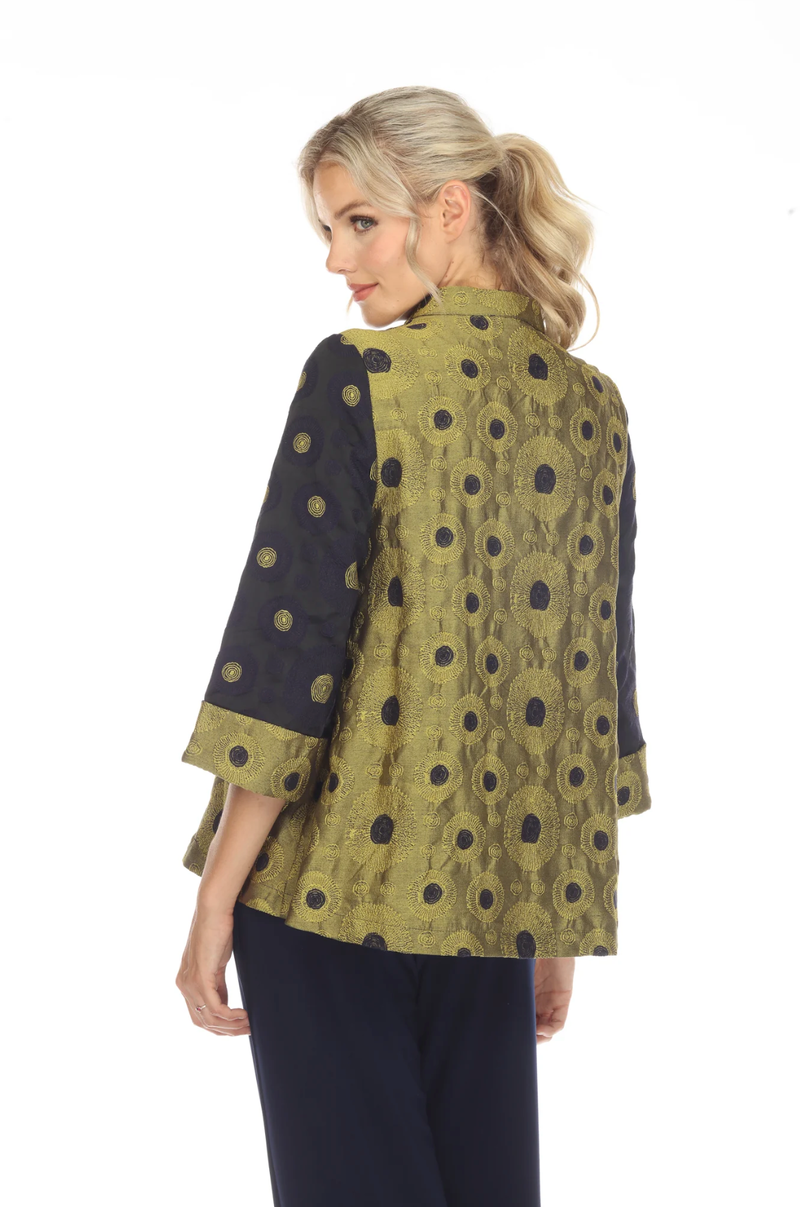 MOONLIGHT Purple & Red Split Dot Print Three Closure Jacket - 3592 - PURPLE/RED (NOT NAVY/LIME)
