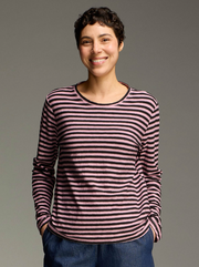 CUT LOOSE Black Stripe Long Sleeve Easy Tee - 5756611