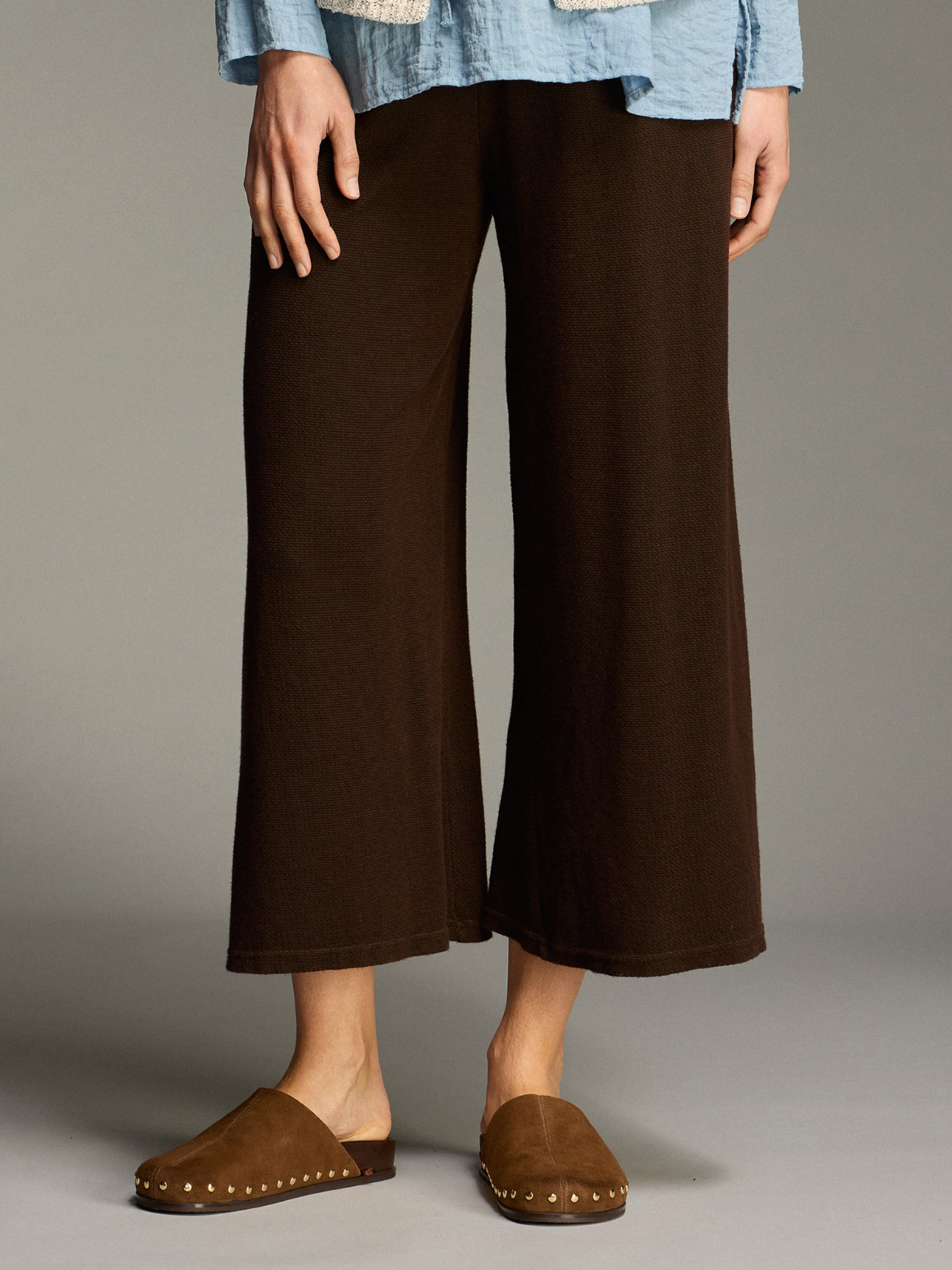 CUT LOOSE Marled Sweater Knit Cropped Pant - 6702122