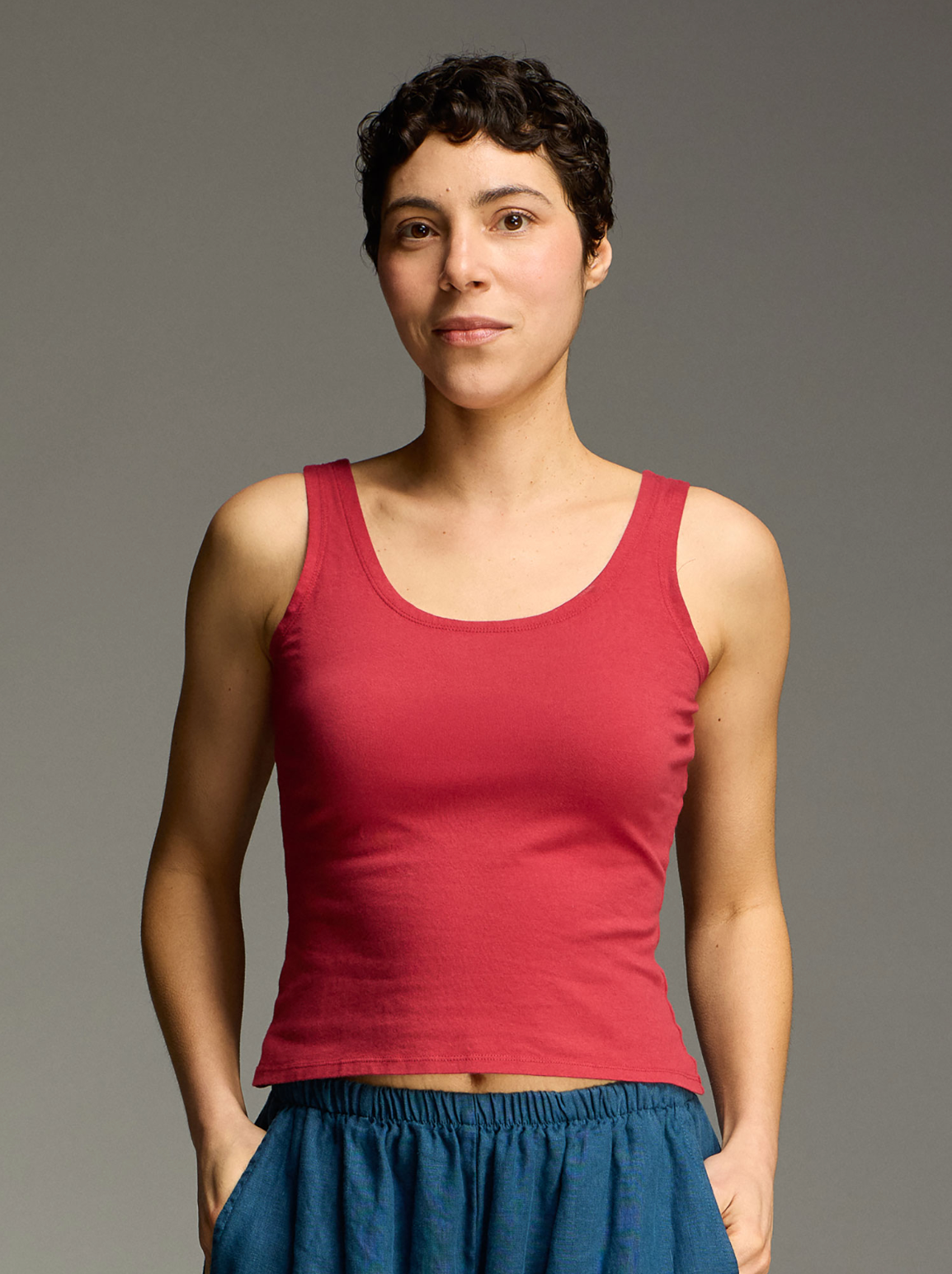 CUT LOOSE Light Lycra Jersey Short Tank - 2015010