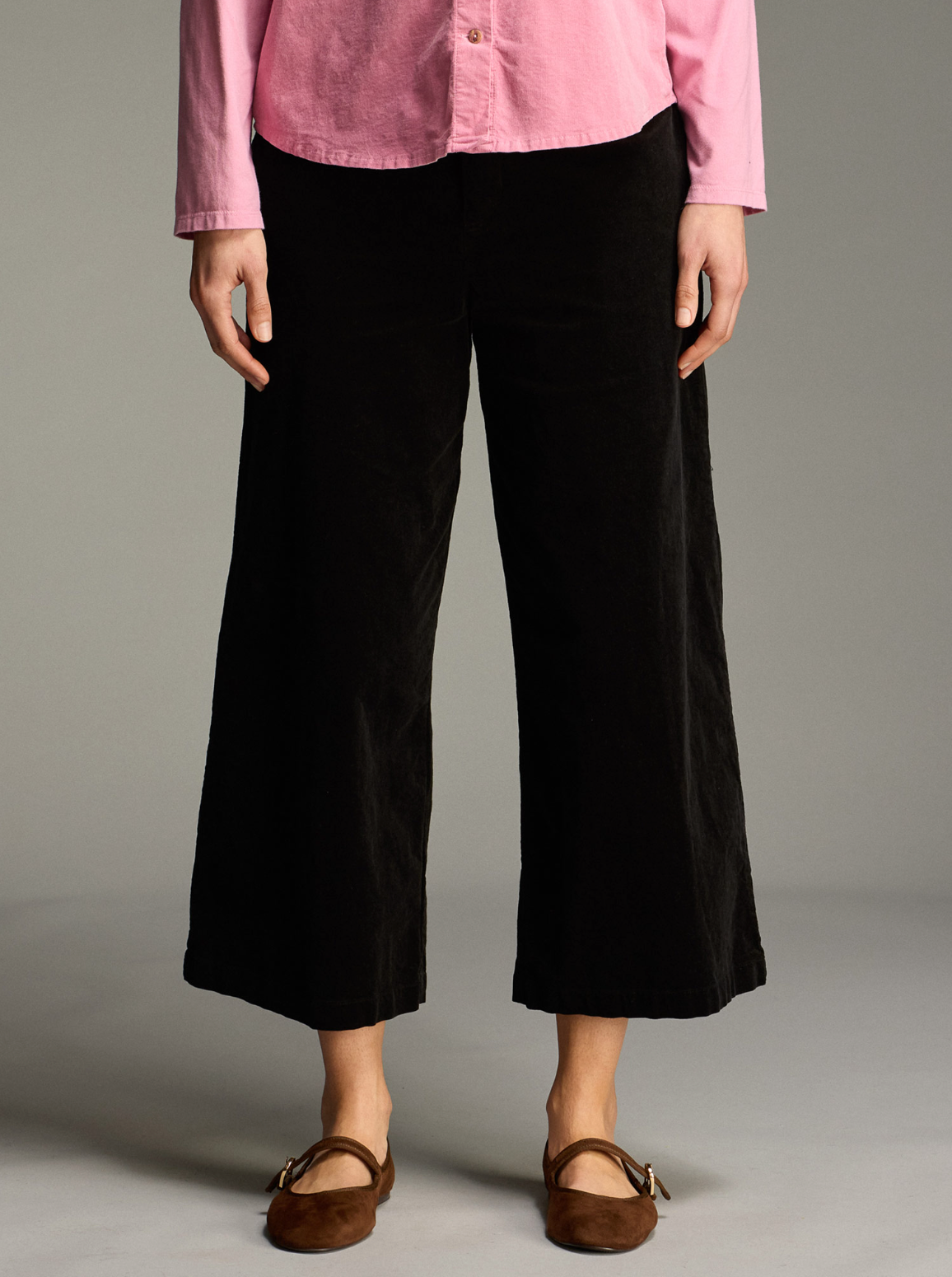 CUT LOOSE Mini Cord Straight Crop Trouser - 0032944