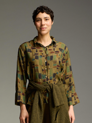CUT LOOSE Sea Glass Crop Easy Shirt - 6236986