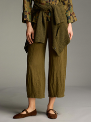 CUT LOOSE Fall Parachute Cropped Pants with Darts - 6382088