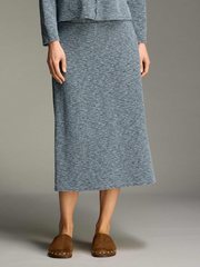 CUT LOOSE Crimped Fabric Midi Aline Skirt - 6549431