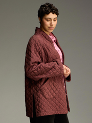 CUT LOOSE Quilted Parachute Side Slit Coat - 6598775