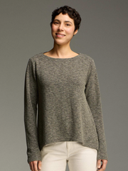 CUT LOOSE Crimped Fabric Wide Facing Pullover - 6546761