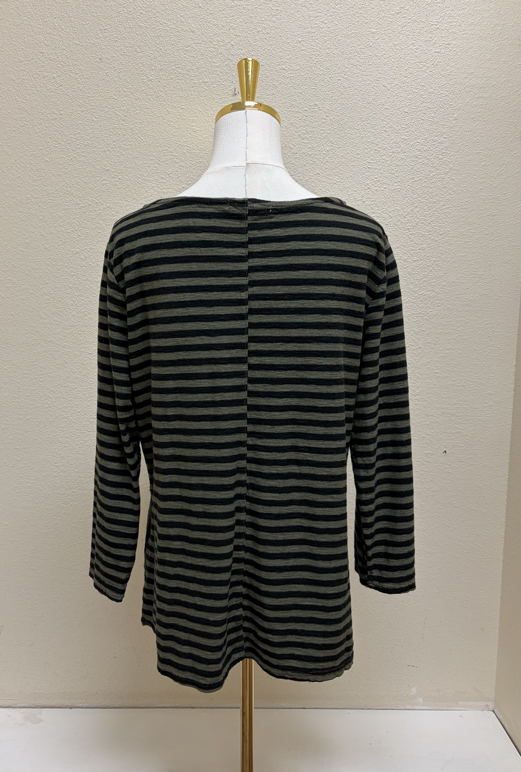 CUT LOOSE Black Stripe Patch Aline Boatneck - 5756706