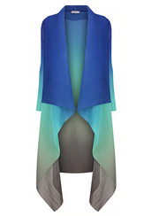 Alquema Long Collare Coat - ROYAL OPAL