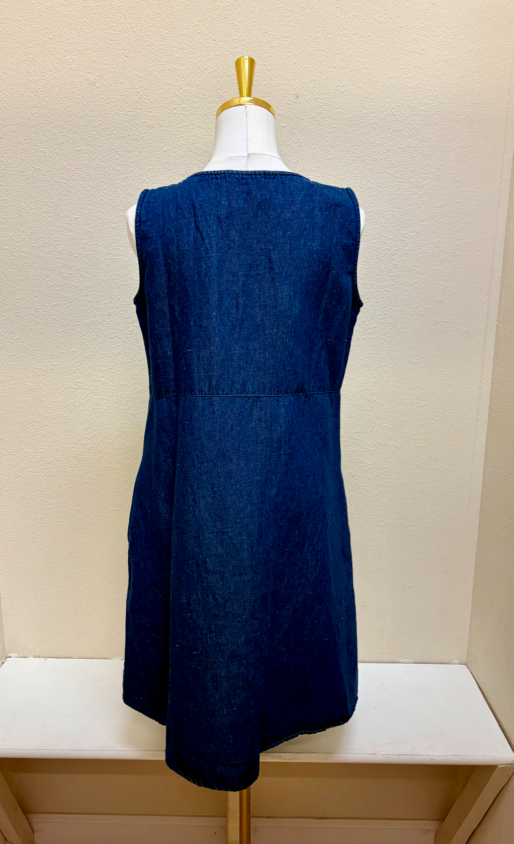 CUT LOOSE Flax Denim Patch Dress - LAUNDERED - 0450784