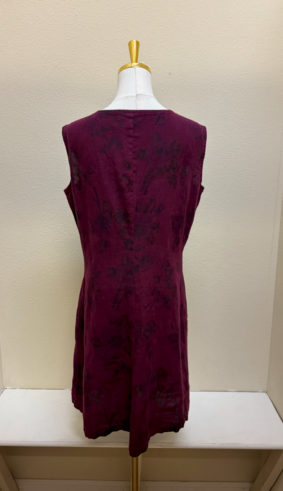 Color Me Cotton CMC Front Pleat Sleeveless Dress - IK-8285 - RAZZLEBERRY