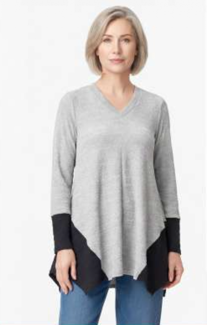 INOAH "Silver/Black" - Hooded Top