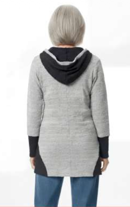 INOAH "Silver/Black" - Hooded Top
