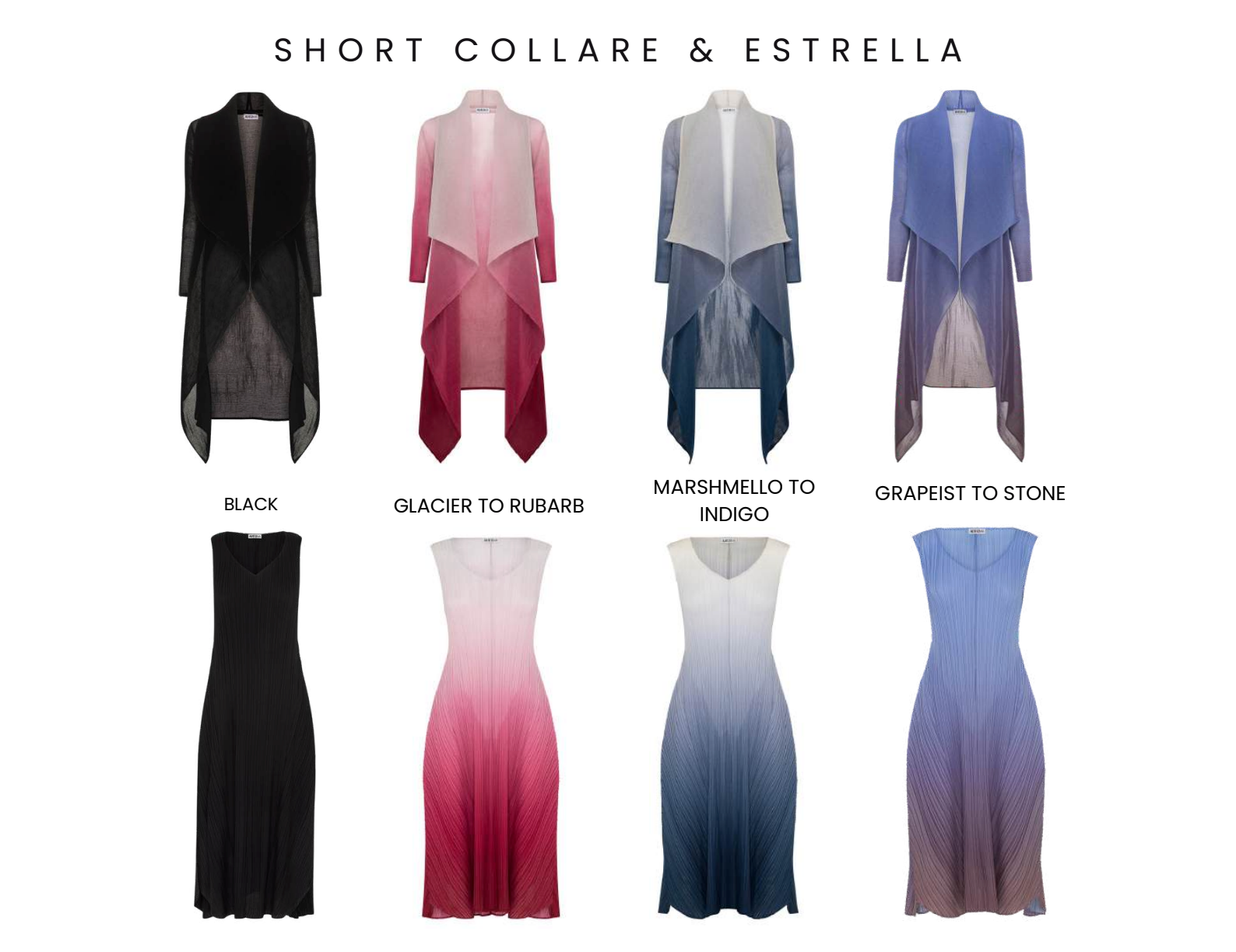 Alquema Short Collare Coat - MARSHMELLO TO INDIGO