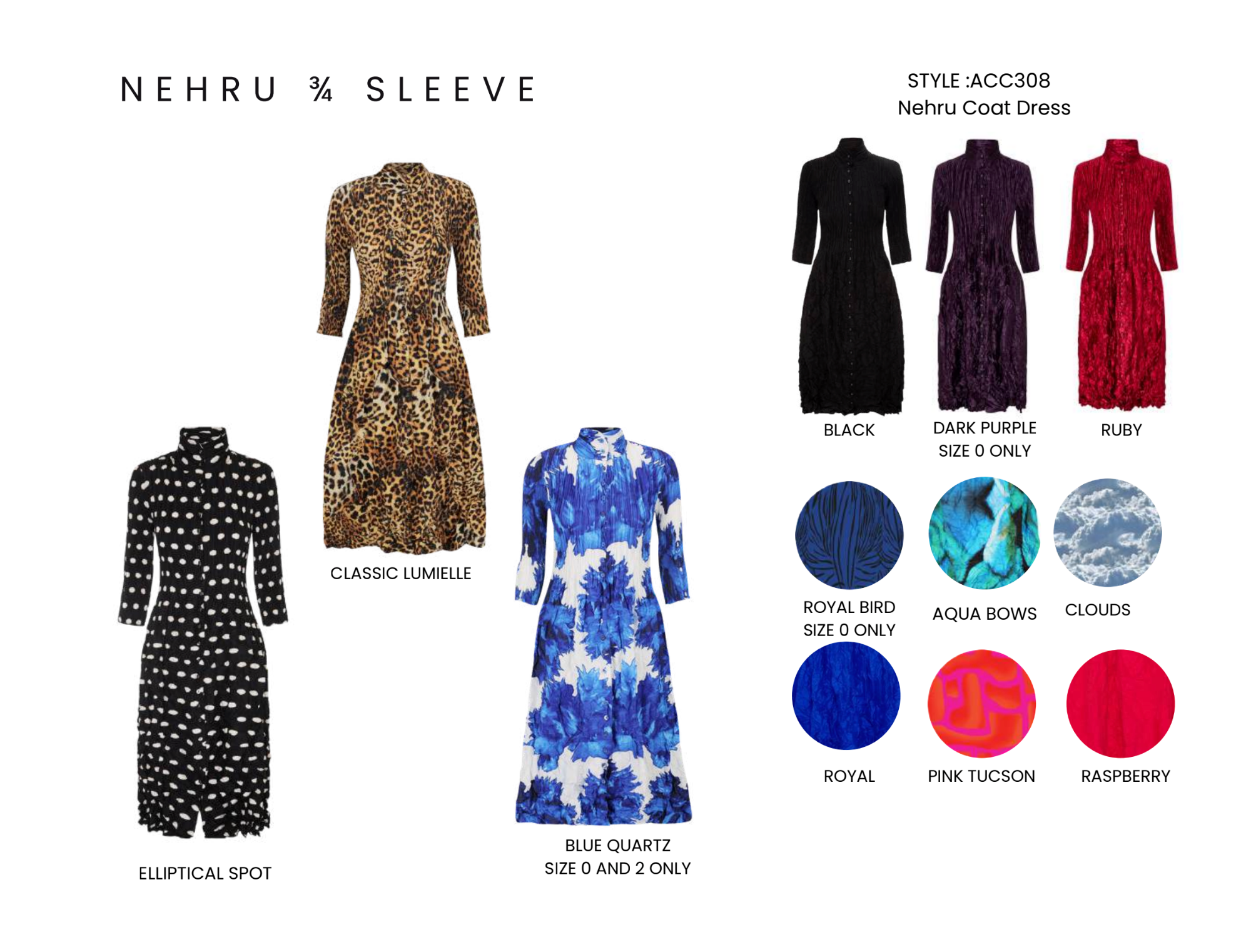 Alquema Nehru Coat Dress - BLUE QUARTZ