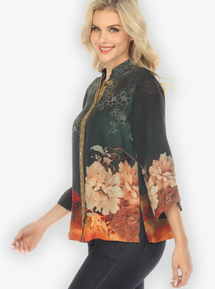 Citron "Sunrise and Nature Silk Blouse" - 1213SAN