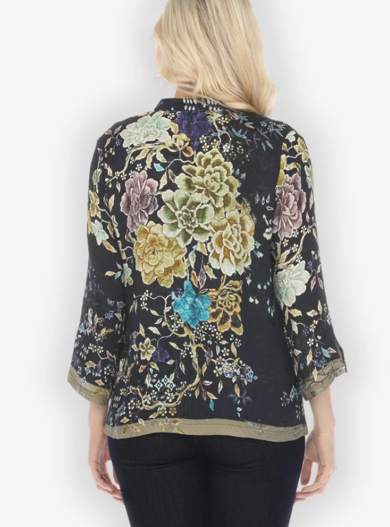 Citron "Queen Radiant Charm Vintage" Silk Blouse - 1213QRCV