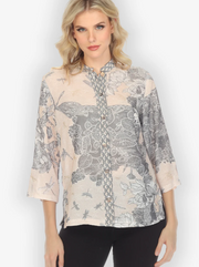 Citron "Dragonfly with Lotus Rayon Blouse" - 1213DLWR