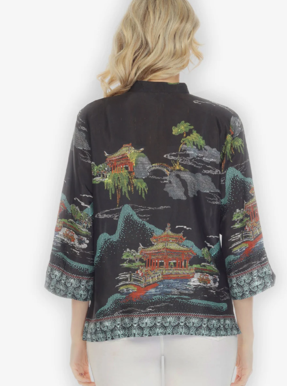 Citron "Pagoda Mountain Silk Blend Blouse" - 1213PM