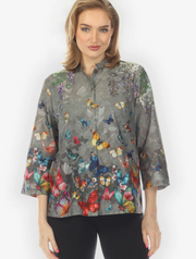 Citron "Swarm of Butterflies Cotton Blouse" - 1213SOB