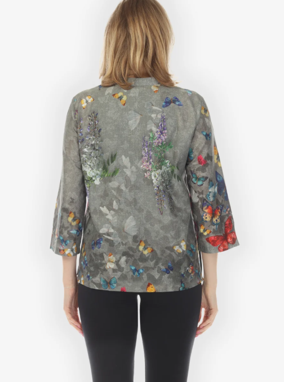 Citron "Swarm of Butterflies Cotton Blouse" - 1213SOB