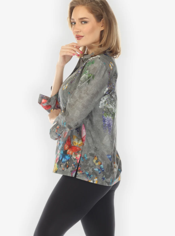 Citron "Swarm of Butterflies Cotton Blouse" - 1213SOB