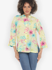 Citron "Shower of Blossoms Pink Blue Blouse" - 1213SBPB