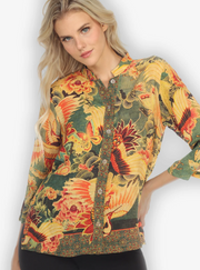 Citron "Crane Butterfly Dyed Citron Style Blouse" - 1213GCBD