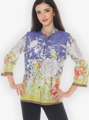 Citron "Ombre Floral Art Cotton Blouse" - 1213OFA
