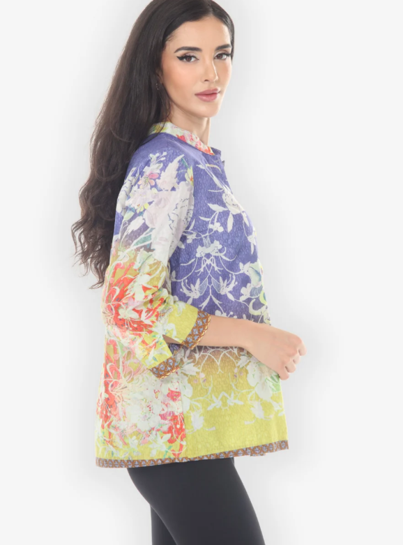 Citron "Ombre Floral Art Cotton Blouse" - 1213OFA