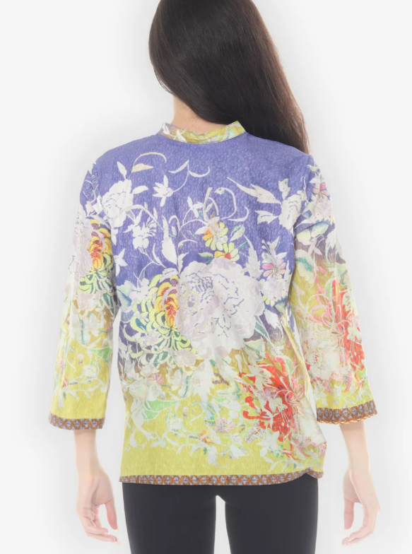 Citron "Ombre Floral Art Cotton Blouse" - 1213OFA