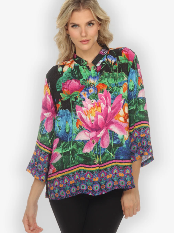 Citron "Lotus and Beauty Citron Style Silk Blouse" - 1213LAB