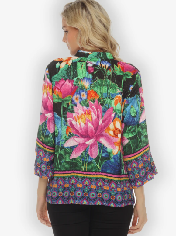 Citron "Lotus and Beauty Citron Style Silk Blouse" - 1213LAB