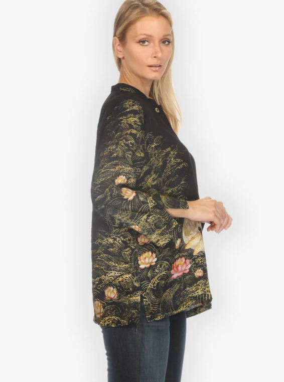 Citron "Lotus Dragonfly Moon Silk Blouse" - 1213LDM
