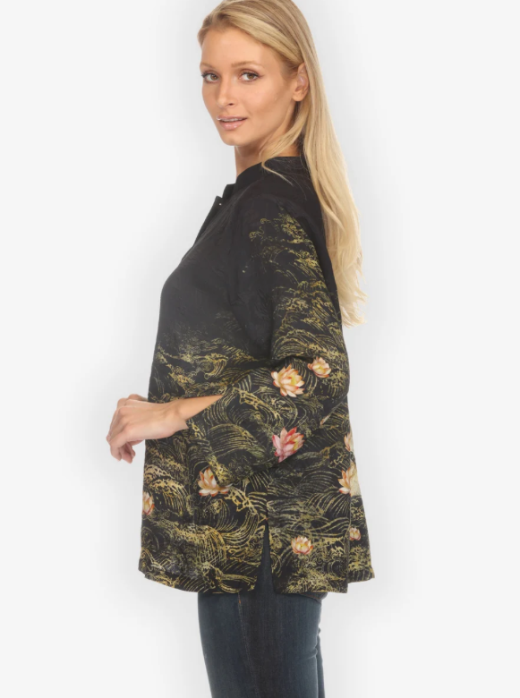 Citron "Lotus Dragonfly Moon Silk Blouse" - 1213LDM