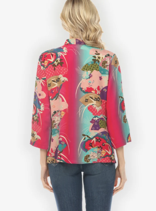 Citron "Vintage Japan Deep Pink Silk Blouse" - 1213VJ-DP