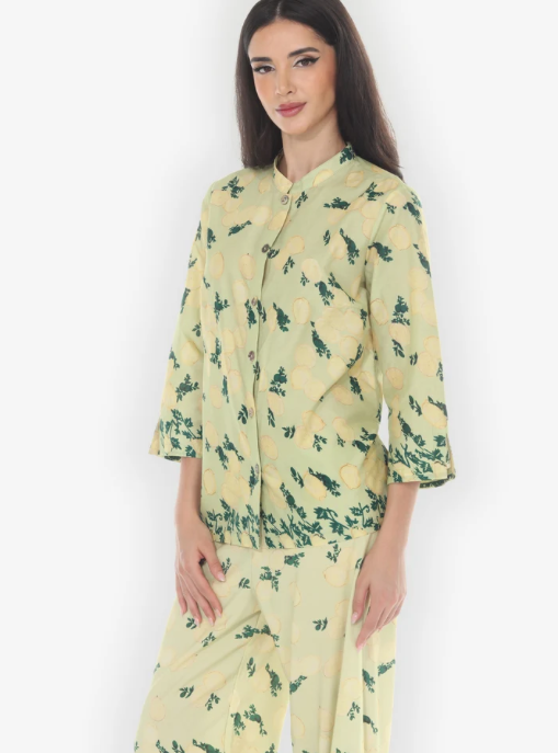 Citron "Citron Lemon Print Cotton Blouse" - 1213CLP