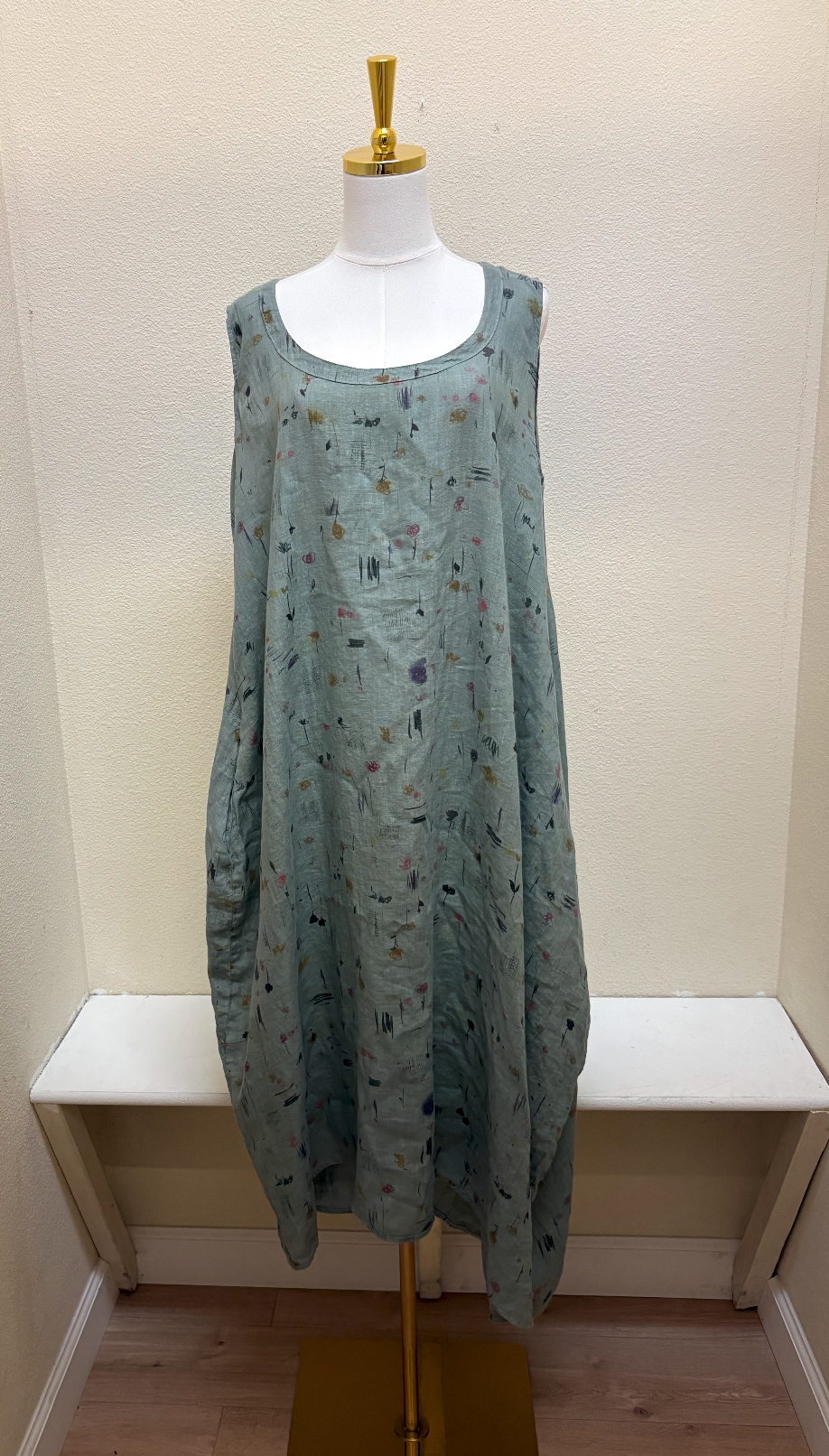 CUT LOOSE - Graffiti Floral Button Bubble Dress - 4630237 - SQUIRREL