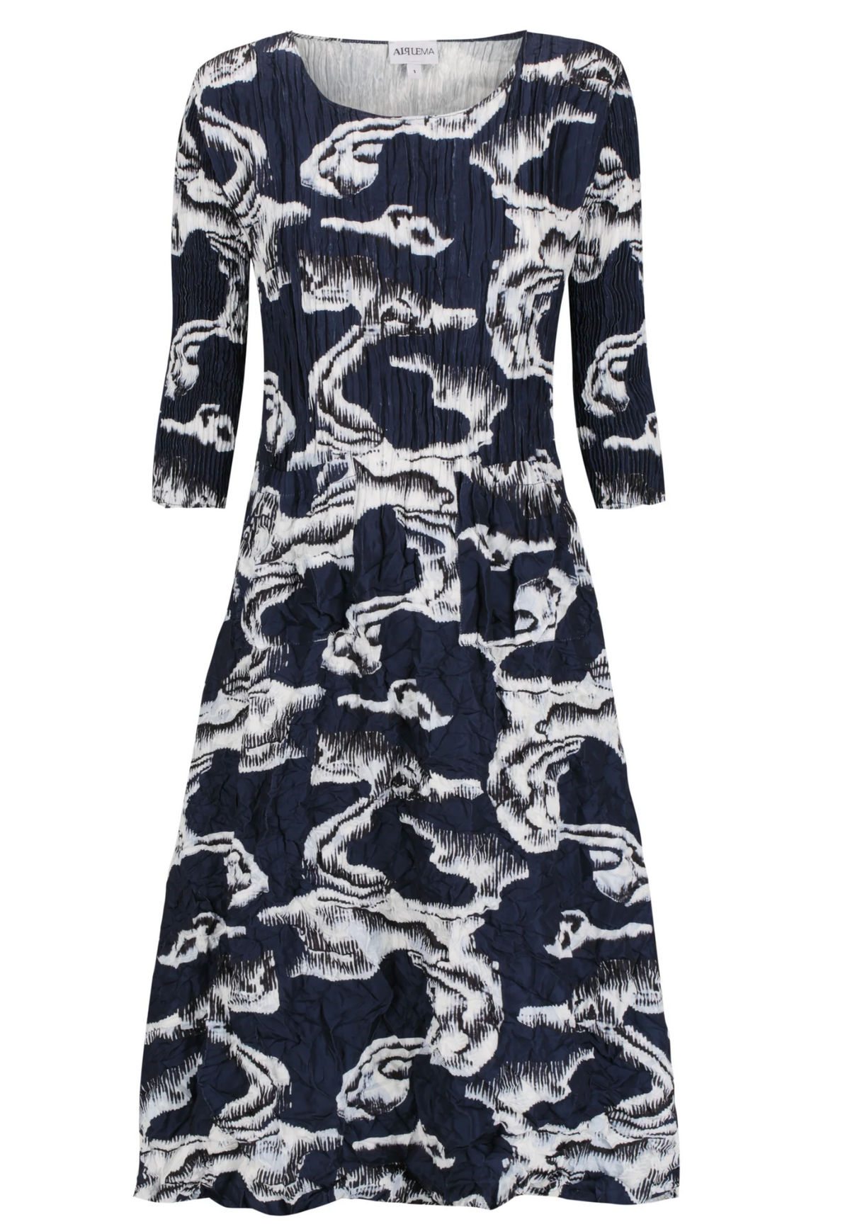 Alquema 3/4 Sleeve Smash Pocket  Dress - STORM