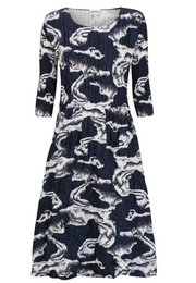 Alquema 3/4 Sleeve Smash Pocket  Dress - STORM