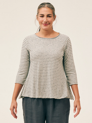 CUT LOOSE Black Narrow Stripe Sporty Swing Tee - 2177984