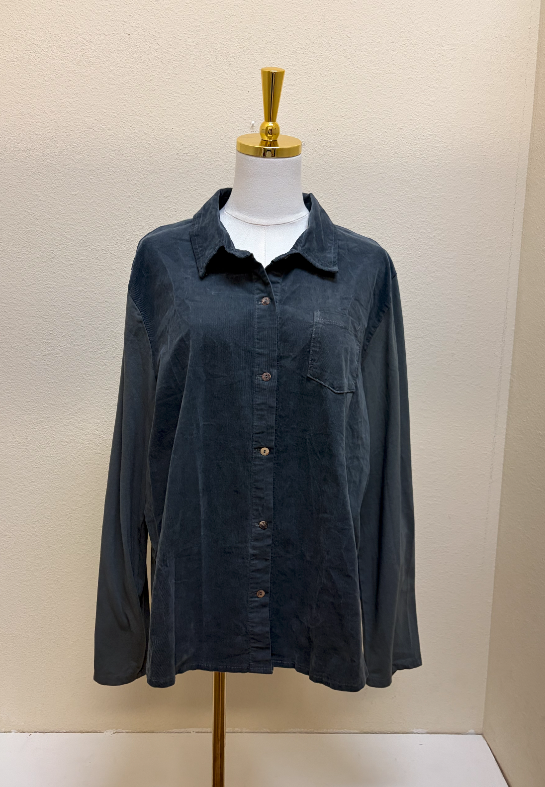 CUT LOOSE Mini Cord Collared Shirt - 0036647