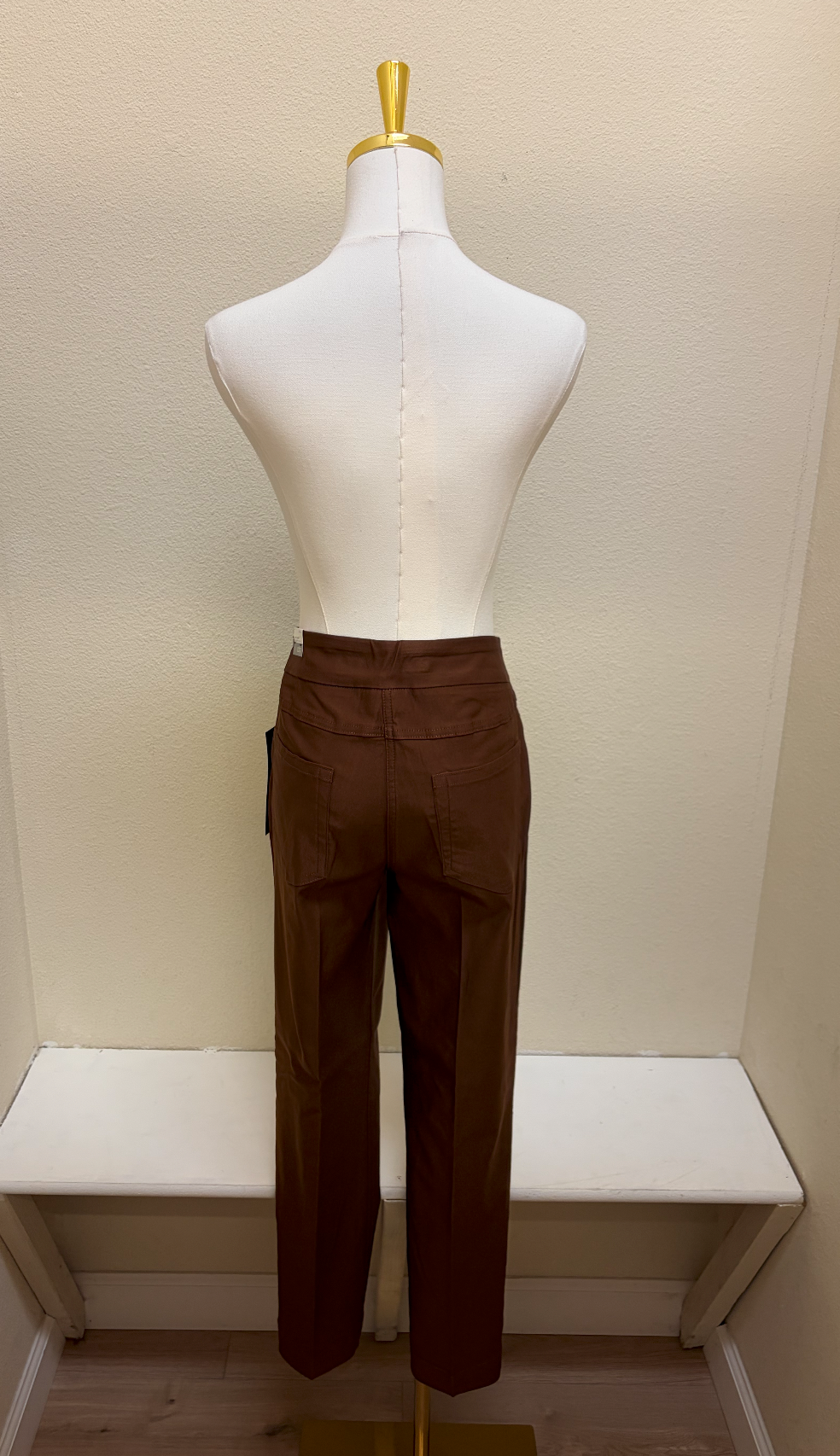 Slimsation Pull-On Ankle Pant w/ Real Front & Back Pockets M30719PM - COFFEE