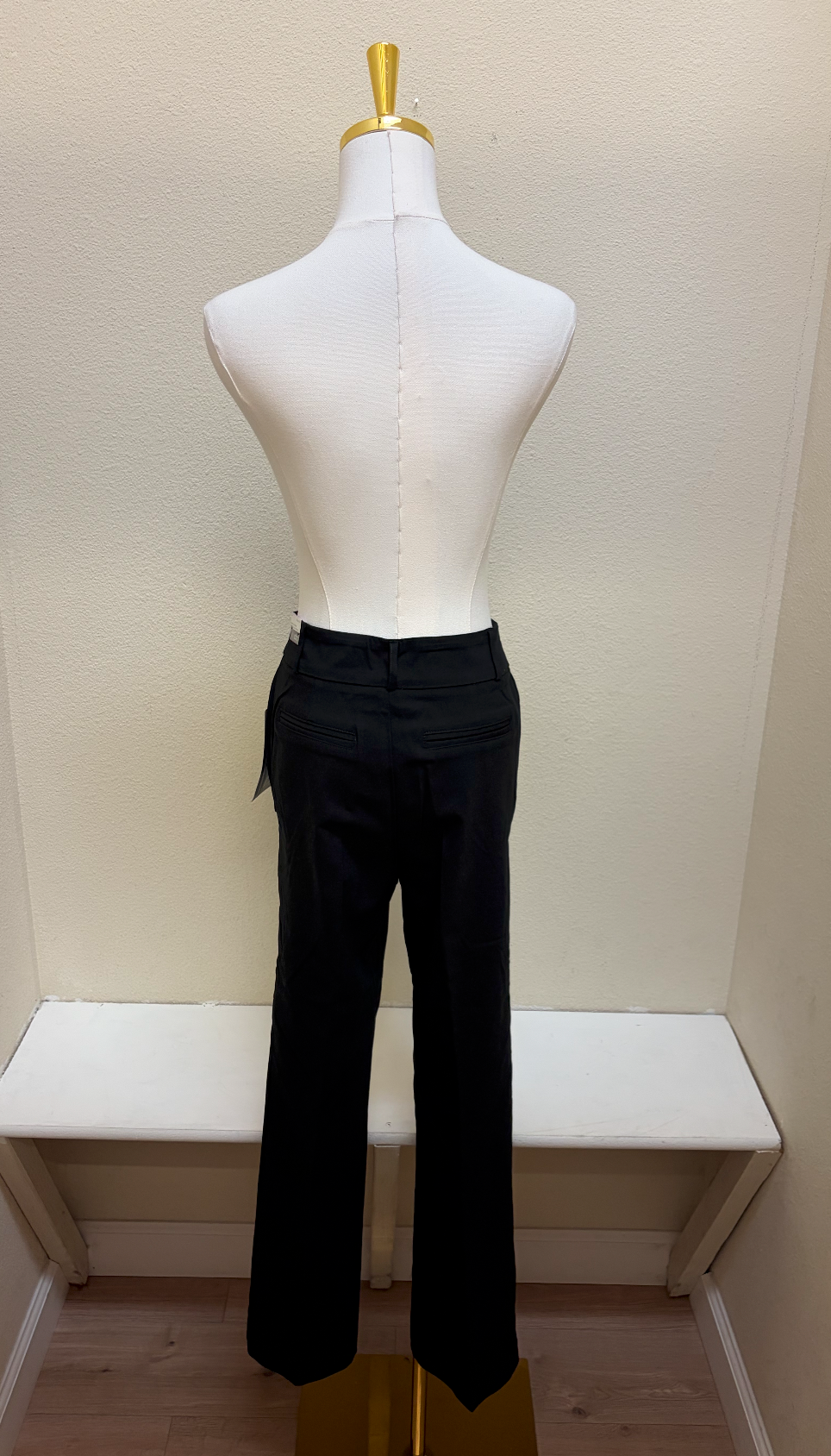 Slimsation Pull-On Woven Flare Pant w/ Real Front Pockets M46706PM - BLACK